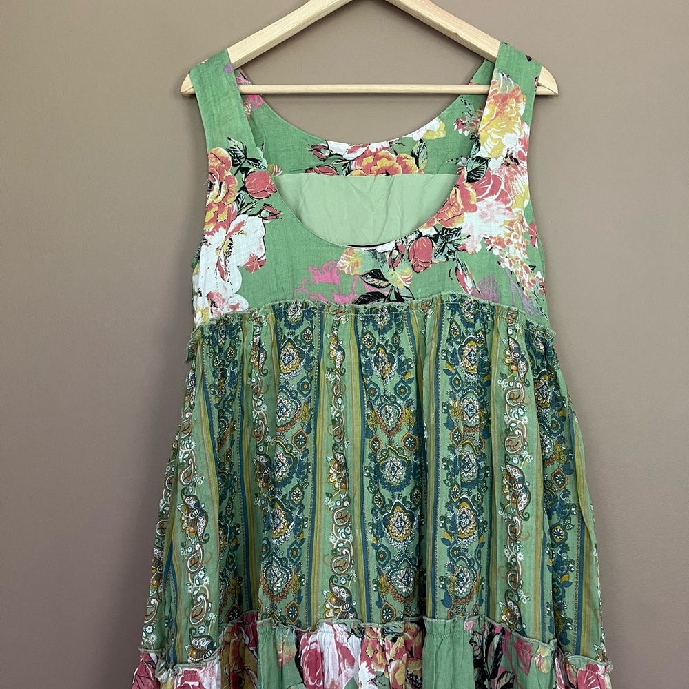 {Davi & Dani} Sleeveless Mixed Floral Boho Maxi Dress - Womens Medium - NWT - Picture 6 of 11
